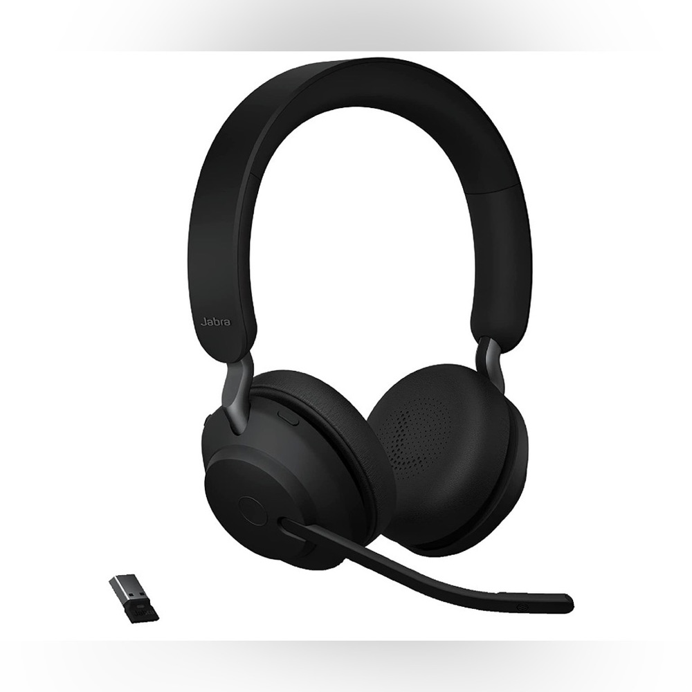 Jabra Evolve2 65 UC Wireless Headphones with Link380a, Black